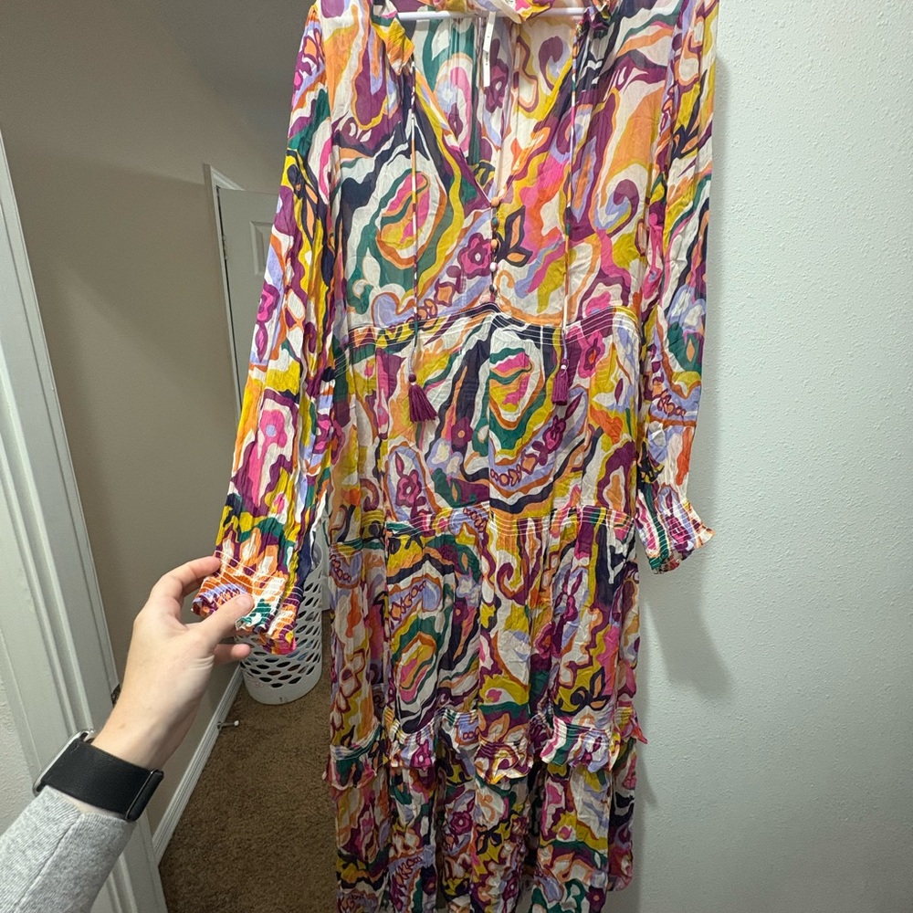 Anthropology Colorful Abstract Print Women's Dress
